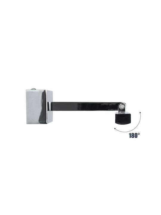 GloboStar Ellis Modern Lamp Bathroom with Integrated LED and Natural White Light Silver 60x6cm