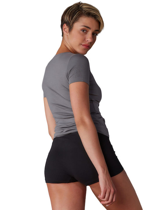 WRAP WOMEN'S T-SHIRT SHORT SLEEVE (CHARCOAL)