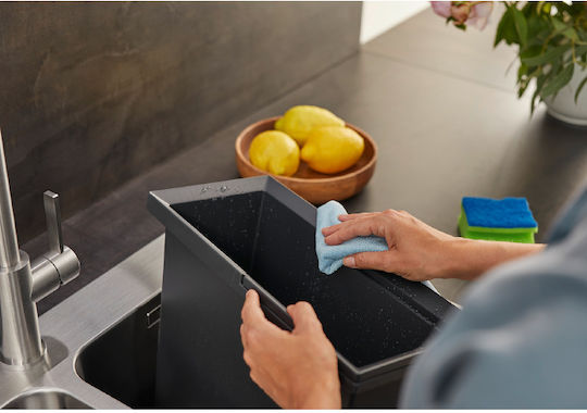 Blanco Flexon II 30/1 Waste Bin for Cabinet Plastic Black 19L