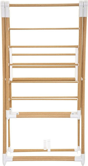 5Five Folding Floor Plastic Clothes Drying Rack with Hanging Length 13m