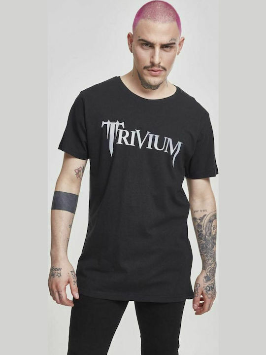Merchcode Trivium Logo T-shirt Μαύρο Βαμβακερό