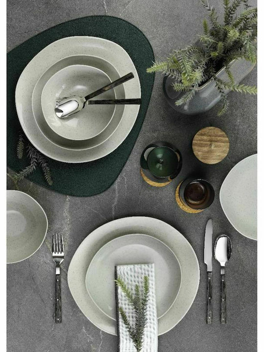 Max Home Soho / Mood Πιάτο Γλυκού από Πορσελάνη Πράσινο με Διάμετρο 22cm
