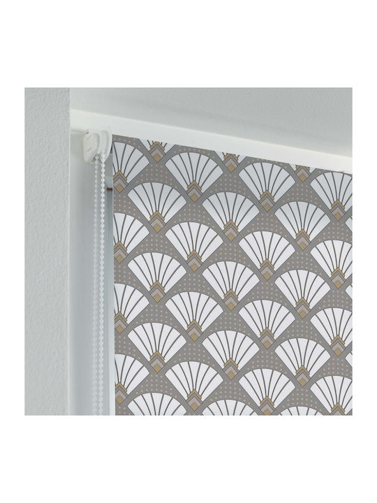 Roller Blinds L-C Art Deco Partial Blackout Gray W90xH180cm 1950272