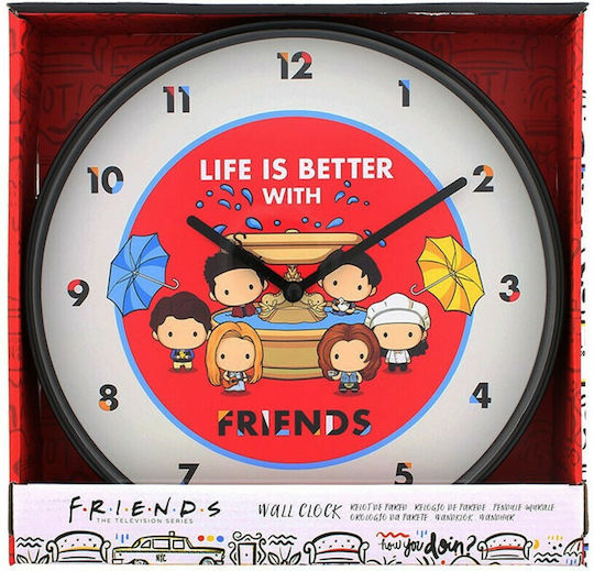 Pyramid International Life Is Better With Friends-Chibi Ceas de Perete Plastic Multicolor Ø25cm