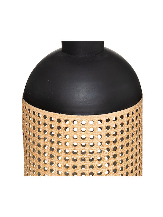 Atmosphera Decorative Floor Vase Metallic Black Beige Φ18.5xH61.5cm