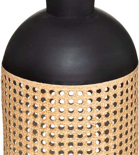 Atmosphera Atmosphera Dekorative Bodenvase Metallisch Schwarz / Beige Φ18.5xH61.5cm