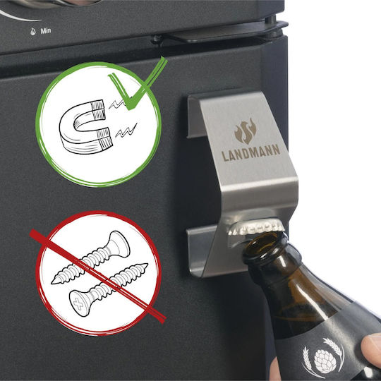 Landmann Grill Accessories Magnetic Stainless Steel Bottle Opener