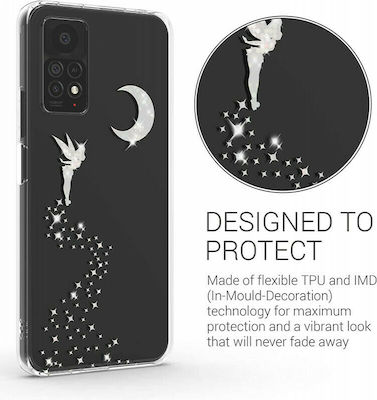 KWmobile Fairy Glitter Umschlag Rückseite Kunststoff Transparent (Redmi Note 11 Pro) 57379.02