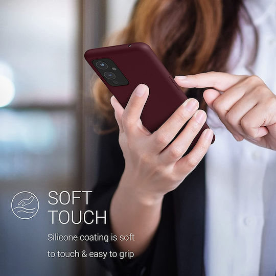 KWmobile Flexible Rubber Cover Umschlag Rückseite Silikon Tawny Red (OnePlus 9)