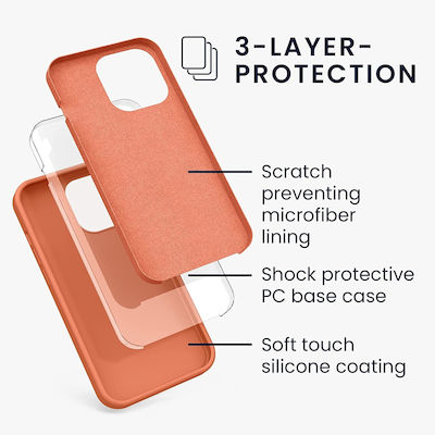 KWmobile Flexible Rubber Silicone Back Cover Summer Orange (iPhone 13 Pro)