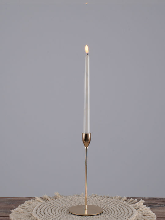GloboStar Isabella Kerzenhalter Metall Bronze 10x10x23cm 1Stück