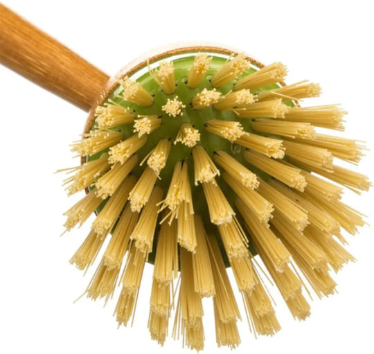 5Five 141370 Bamboo Cleaning Brush with Handle Brown 22cm