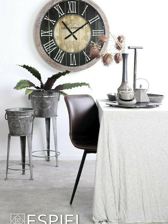 Espiel Round Aluminum Decorative Platter Black 36x36x3cm