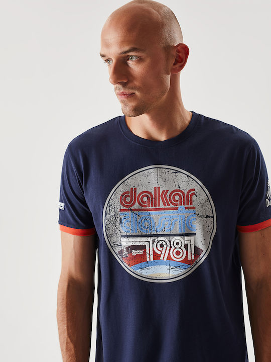 Dakar T-shirt with print DKR CL 0122 - NAVY