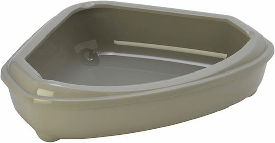 Georplast Shuttle Corner Katzenbecken für Ecktoiletten Gray L49 x B40 x H17.5cm