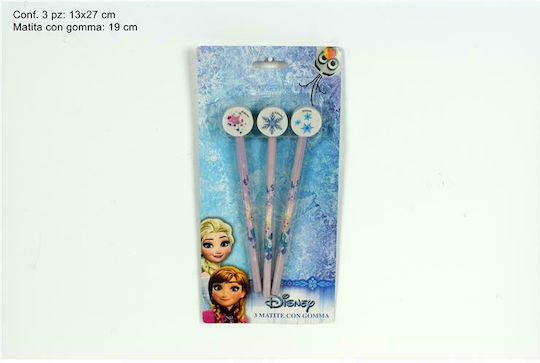 Due esse Set de 3 Creioane cu Radieră Roz LN002003C