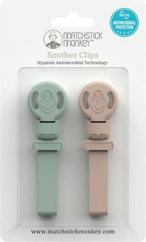 Matchstick Monkey Clip Schnuller aus Silikon Mehrfarbig