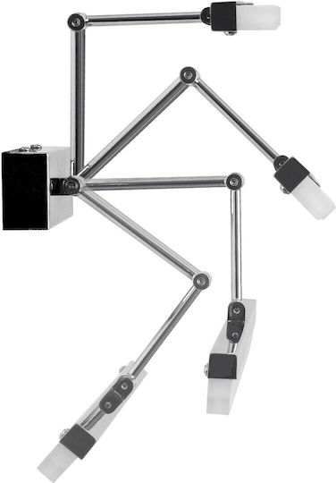 GloboStar Mara Modern Lampa De Perete Tablou Cu LED Integrat Și Lumină Alb Natural Argintie 60x13cm