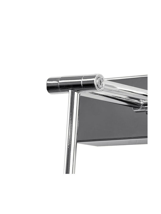 GloboStar Mara Modern Wandleuchte mit Integrierte LED und Natürliches Weiß Licht Silber 60x13cm