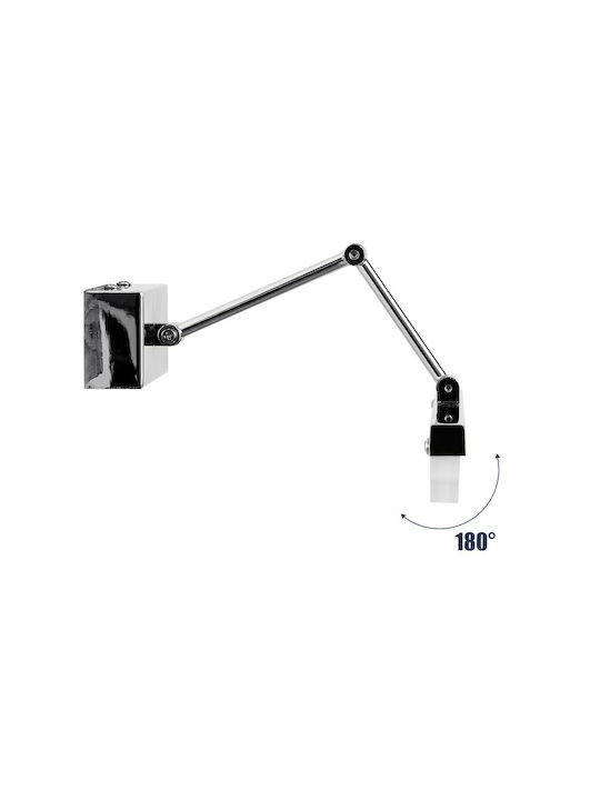 GloboStar Mara Modern Wandleuchte mit Integrierte LED und Natürliches Weiß Licht Silber 60x13cm