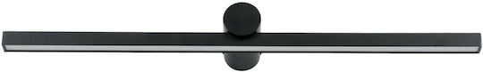 GloboStar Rosa Modern Lamp Bathroom with Integrated LED and Natural White Light Black 60x15x7cm