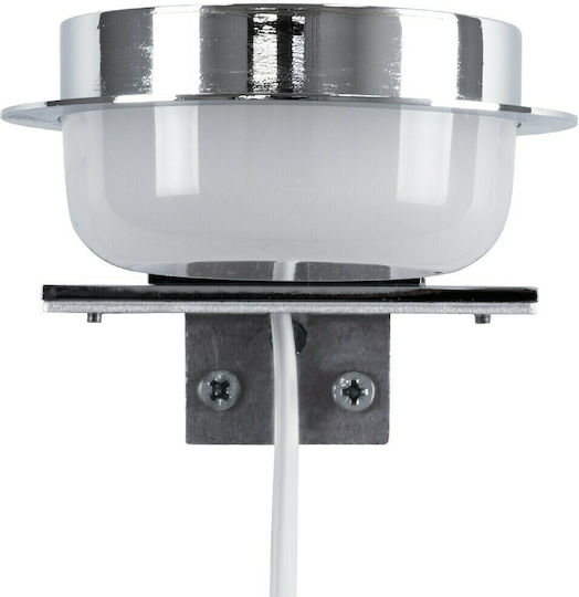 GloboStar Kiara Modern Lamp Bathroom with Integrated LED and Natural White Light Silver 13x3cm