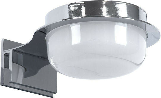 GloboStar Kiara Modern Lamp Bathroom with Integrated LED and Natural White Light Silver 13x3cm