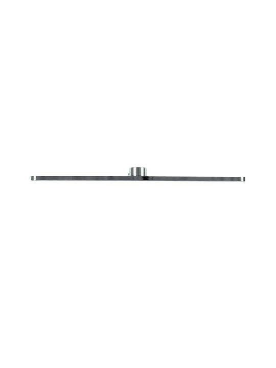 GloboStar Megan Modern Lamp Bathroom with Integrated LED and Natural White Light Silver 12x4cm