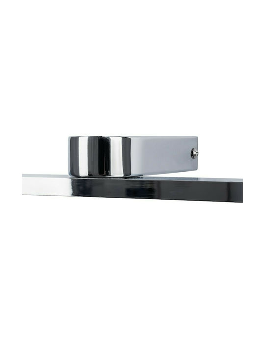 GloboStar Megan Modern Lamp Bathroom with Integrated LED and Natural White Light Silver 12x4cm