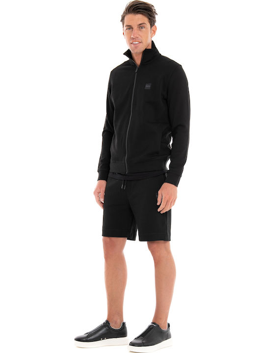 Men's Sweatshirt Jacket with Pockets Black
