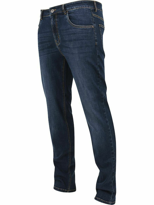 TB1437 Men's Jeans Pants Elastic with Loose Fit Navy Blue