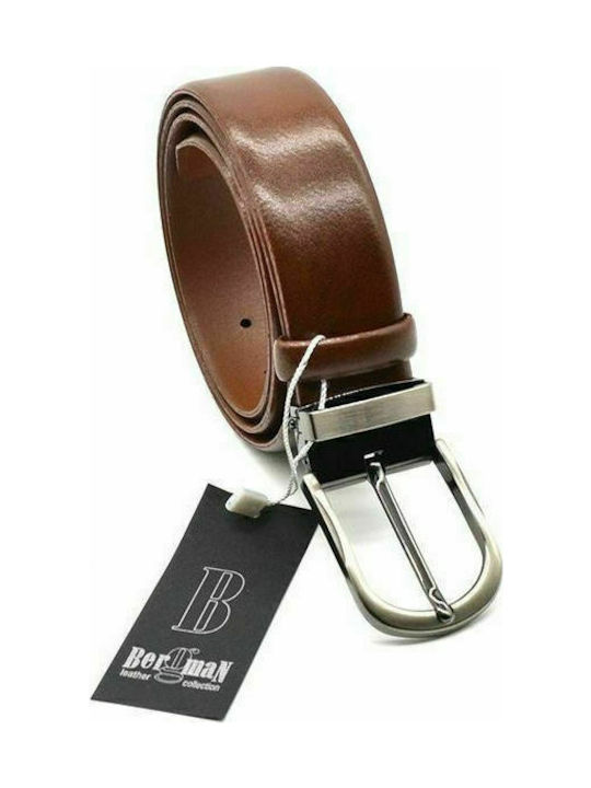 Bergman L3510 Men's Leather Belt Tabac Brown