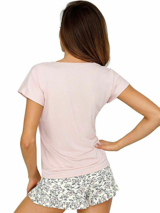 Donna Sommer Damen Pyjama-Set Rosa Aria