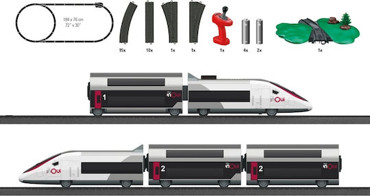 Marklin TGV Duplex Сет с Влакче със Звук и Светлина за 3+ години+ Години