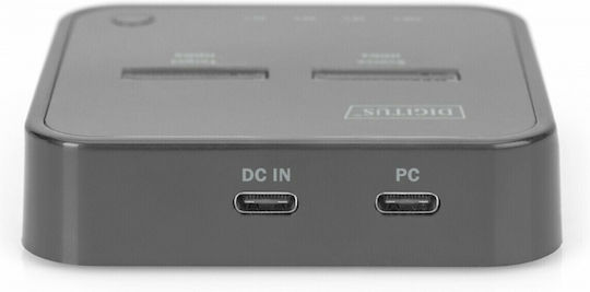 Digitus Docking Station for 2 Hard Drives SATA M.2(2242)" / M.2(2260)" / M.2(2280)" with Connection USB-C (DA-71545)