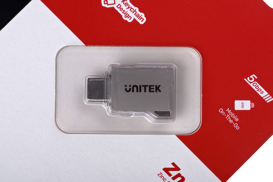 Unitek Μετατροπέας USB-C male σε USB-A female Ασημί 1τμχ A1025GNI