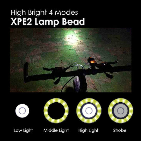 LED + COB Reîncărcabil Partea din față Lumină Bicicletă