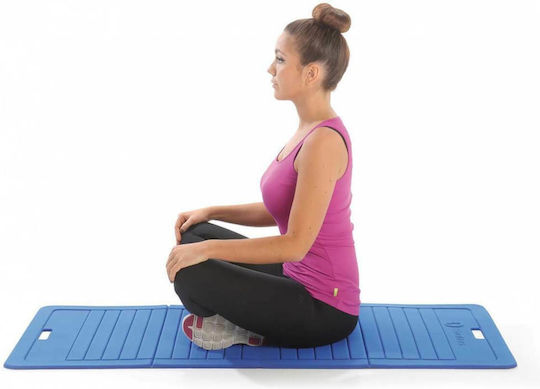 Sveltus Foldable Αναδιπλούμενο Στρώμα Γυμναστικής Yoga Μπλε (140x60x0.5cm)