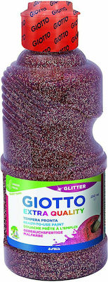 Giotto Extra Quality Tempera Farben Brown Glitter Glitzer Bronze in Flasche 250ml 1Stück 053120700