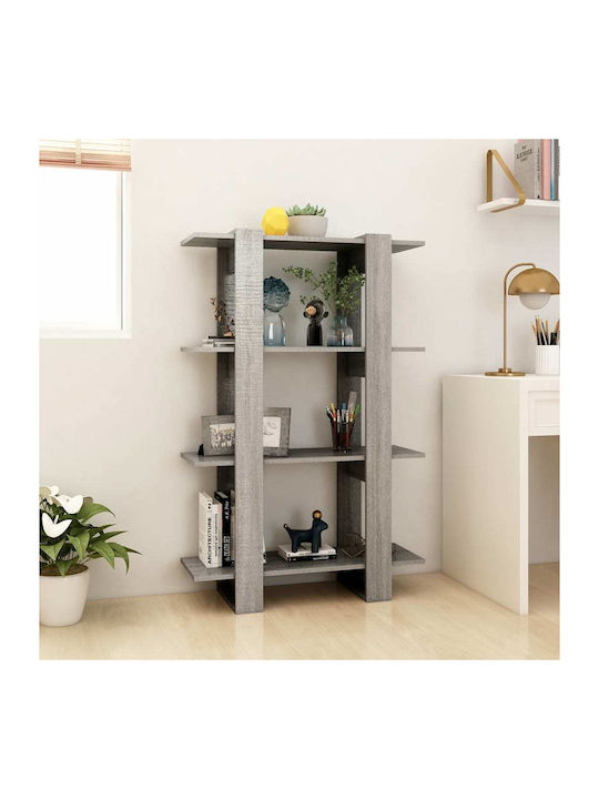 Bookcase Gray 80x30x123.5cm