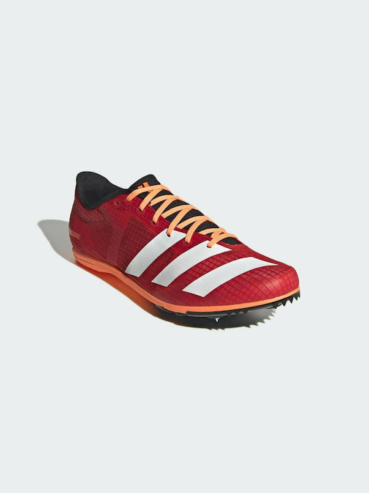 Adidas DistanceStar Αθλητικά Παπούτσια Spikes Vivid Red / Solar Orange / Beam Orange