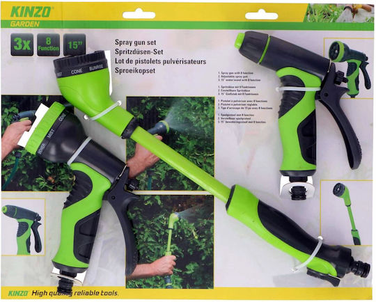 Kinzo 2 Function Set of Water Guns for Rubber 3pcs