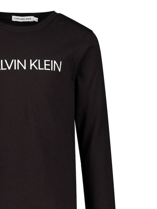 Kids' Shirt Long Sleeve Black Institutional