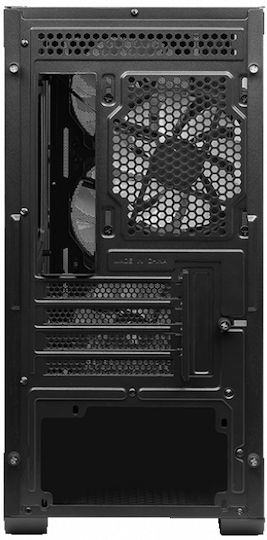 MSI MAG Forge M100R Gaming Micro Tower Κουτί Υπολογιστή με Πλαϊνό Παράθυρο και RGB Φωτισμό Μαύρο