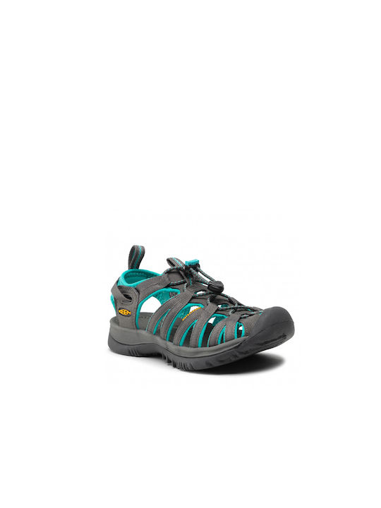 Keen Whisper Leather Women's Flat Sandals Sporty Darkshadow/Ceramic 1003717
