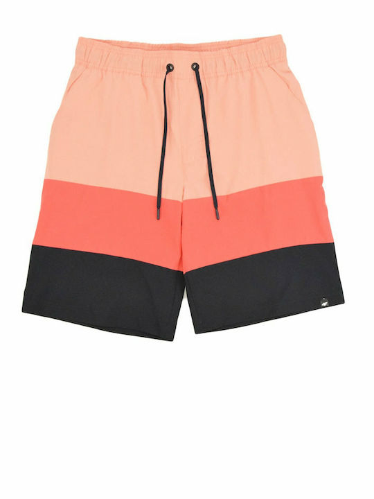 Summer Mood Men's Swimwear Bermuda Black / Orange Striped
