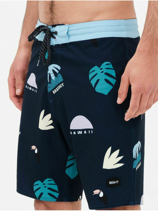 Ανδρικό Μαγιό Βερμούδα Navy Μπλε με Σχέδια
