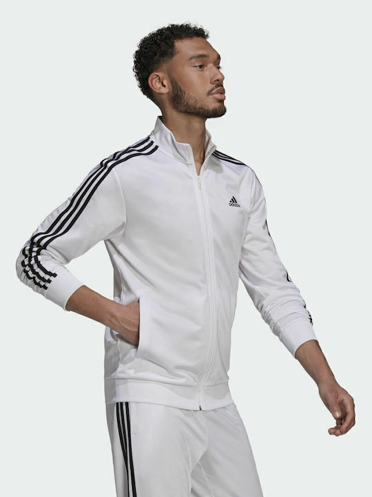 Essentials Warm-up 3-Stripes Herren-Trainingsjacke Weiß