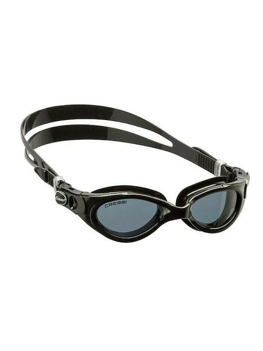 CressiSub Flash Swimming Goggles Adults with Anti-Fog Lenses Black