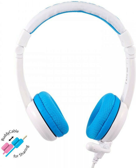 BuddyPhones School+ На ушите Мултимедийни слушалки с микрофон и връзка 3,5 мм жак в Син цвят